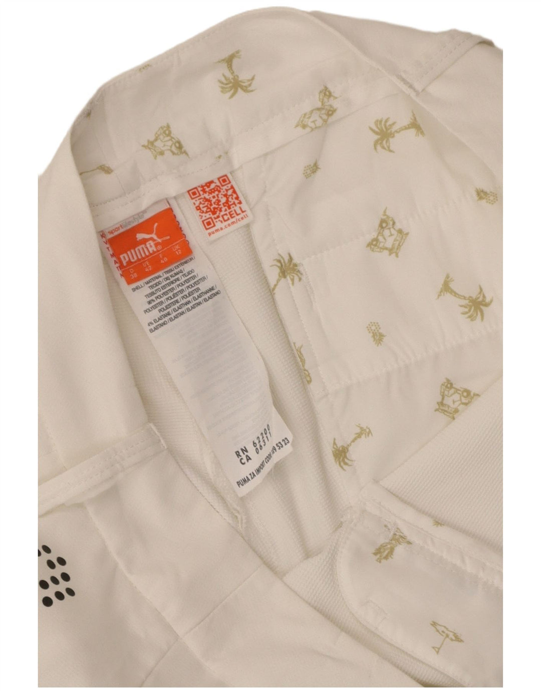 Женские шорты чинос Puma UK 12 Medium W34 Белый полиэстер