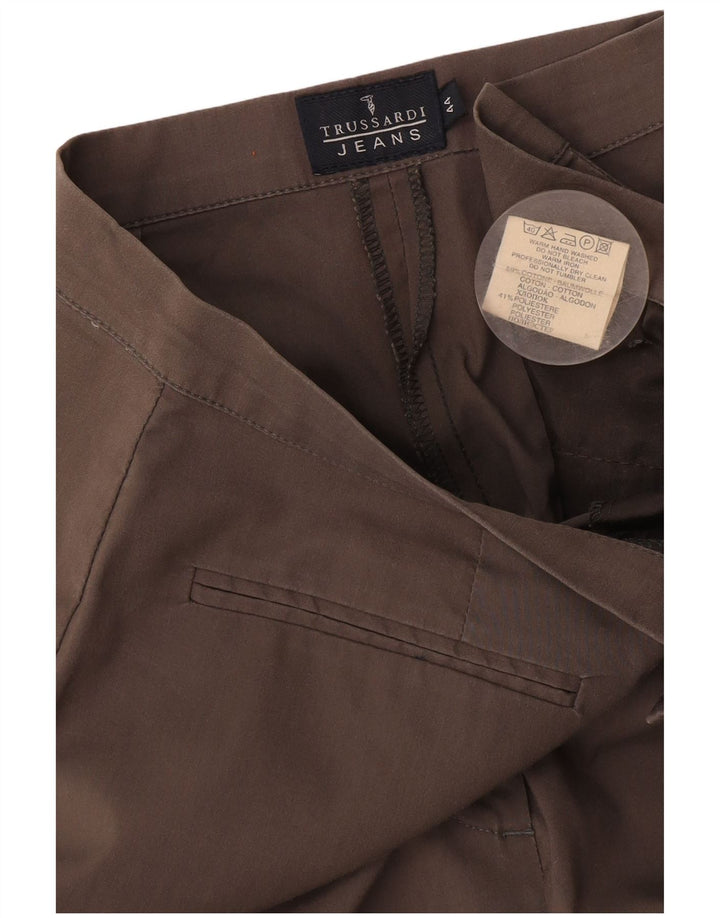 Trussardi Женские прямые повседневные брюки IT 44 Medium W28 L29 Серый хлопок