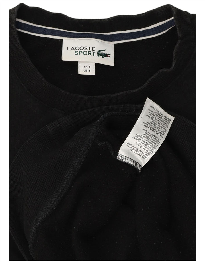 Мужской свитер Lacoste, размер 3, маленький, черный хлопок