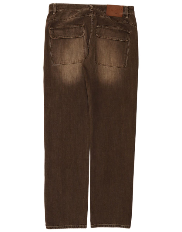 Мужские прямые джинсы Gant W34 L34, коричневые, хлопковые