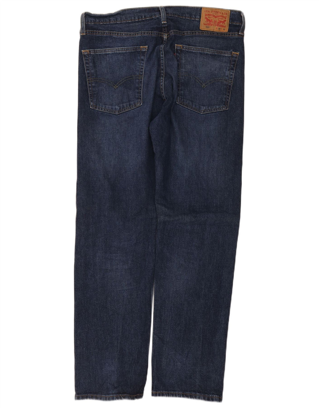 Мужские прямые джинсы LEVI'S 505 W36 L32 Темно-синие, хлопок