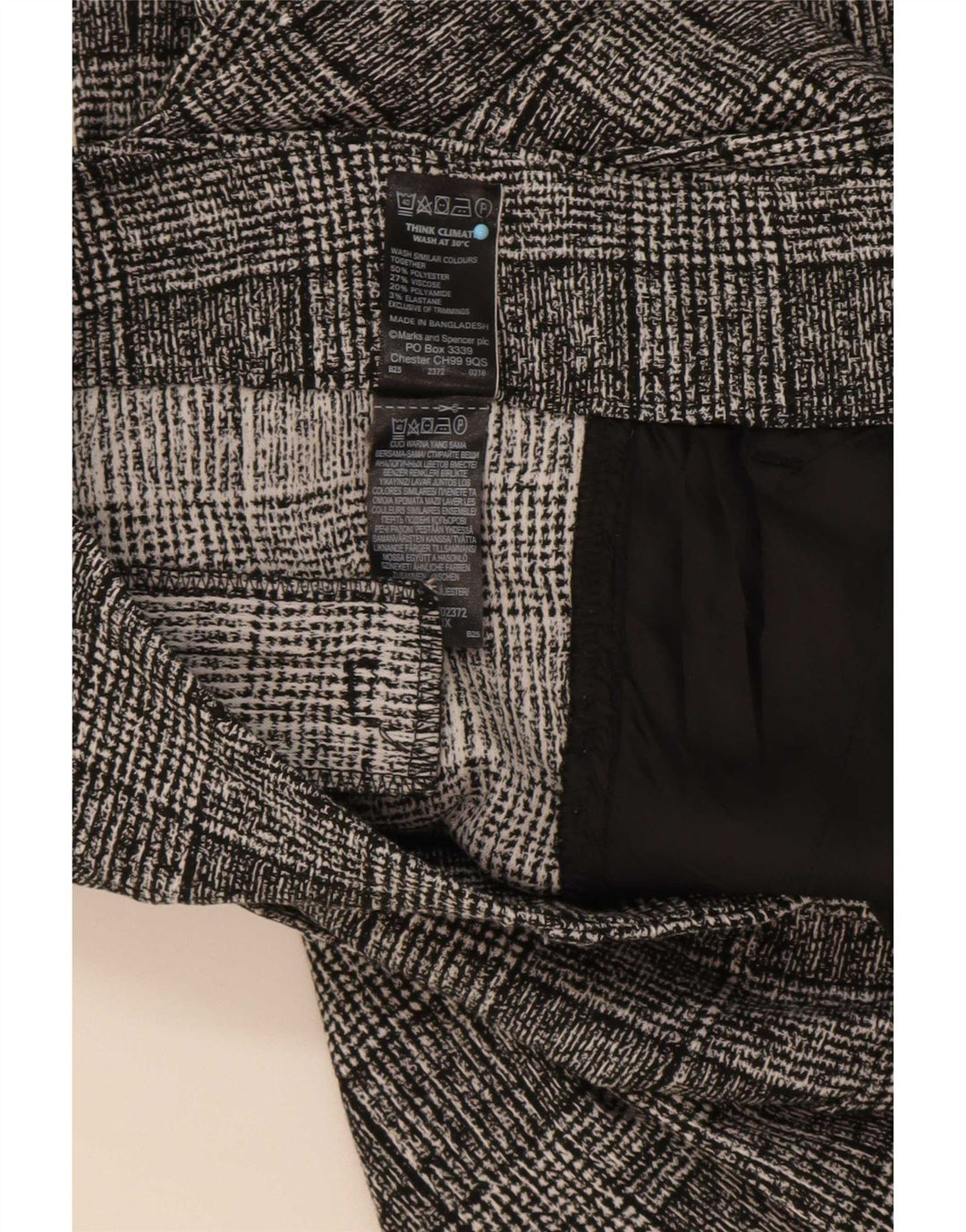 Женские костюмные брюки Marks & Spencer UK 14, большие W34 L32, серая клетка