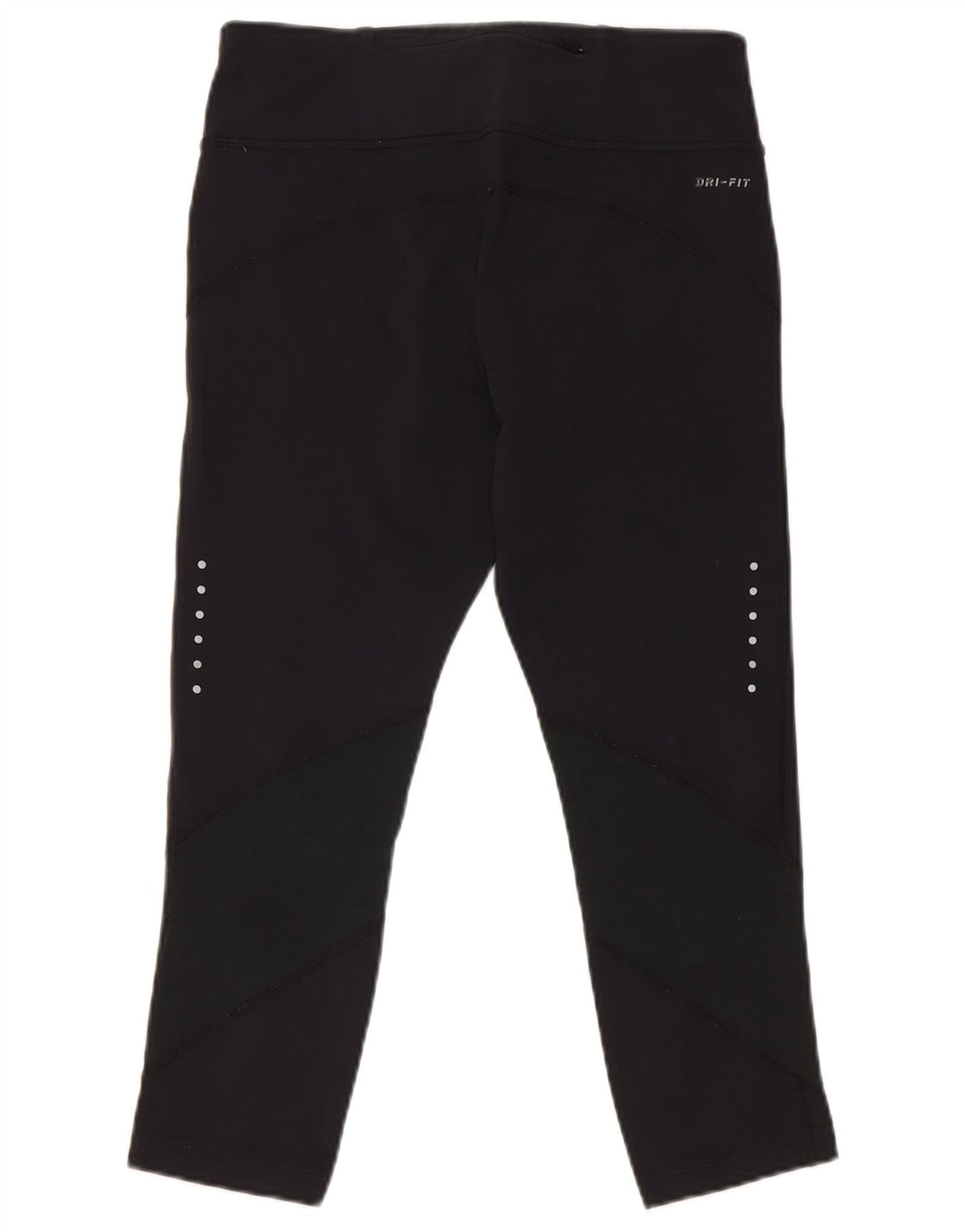 Женские леггинсы-капри Nike Dri Fit UK 12, средний черный нейлон