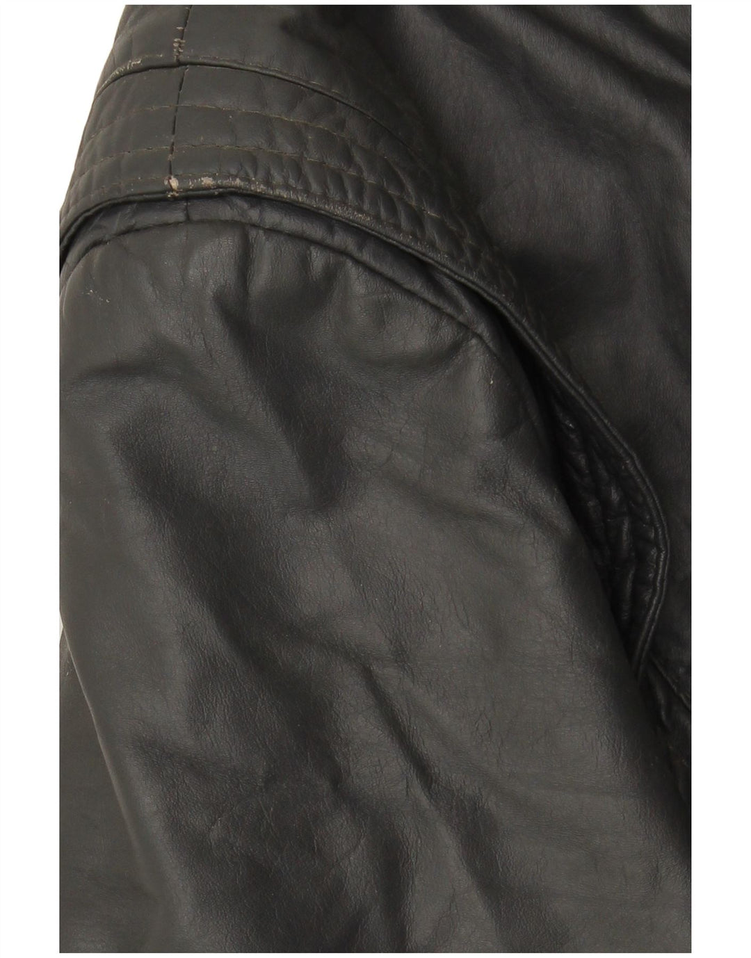 Мужская кожаная куртка VINTAGE UK 40, большая серая кожаная