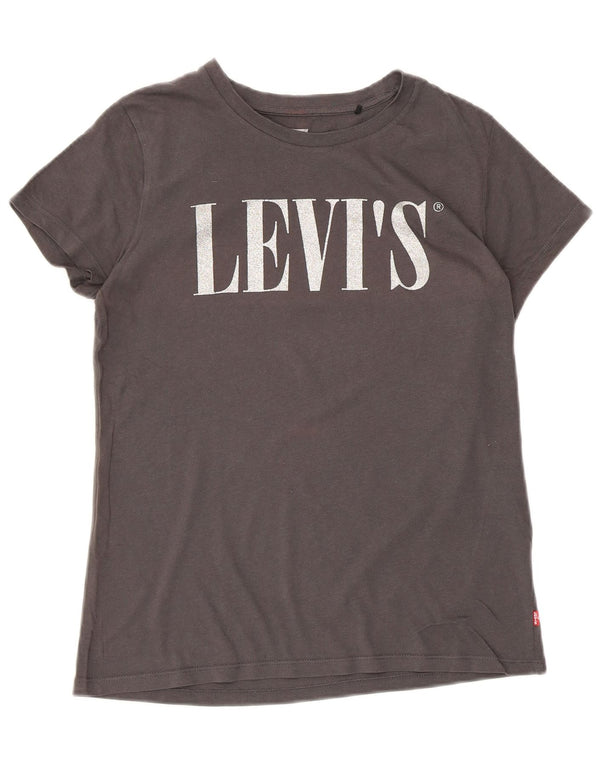 Levi's Womens Graphic T-Shirt Top UK 6 XS Grey