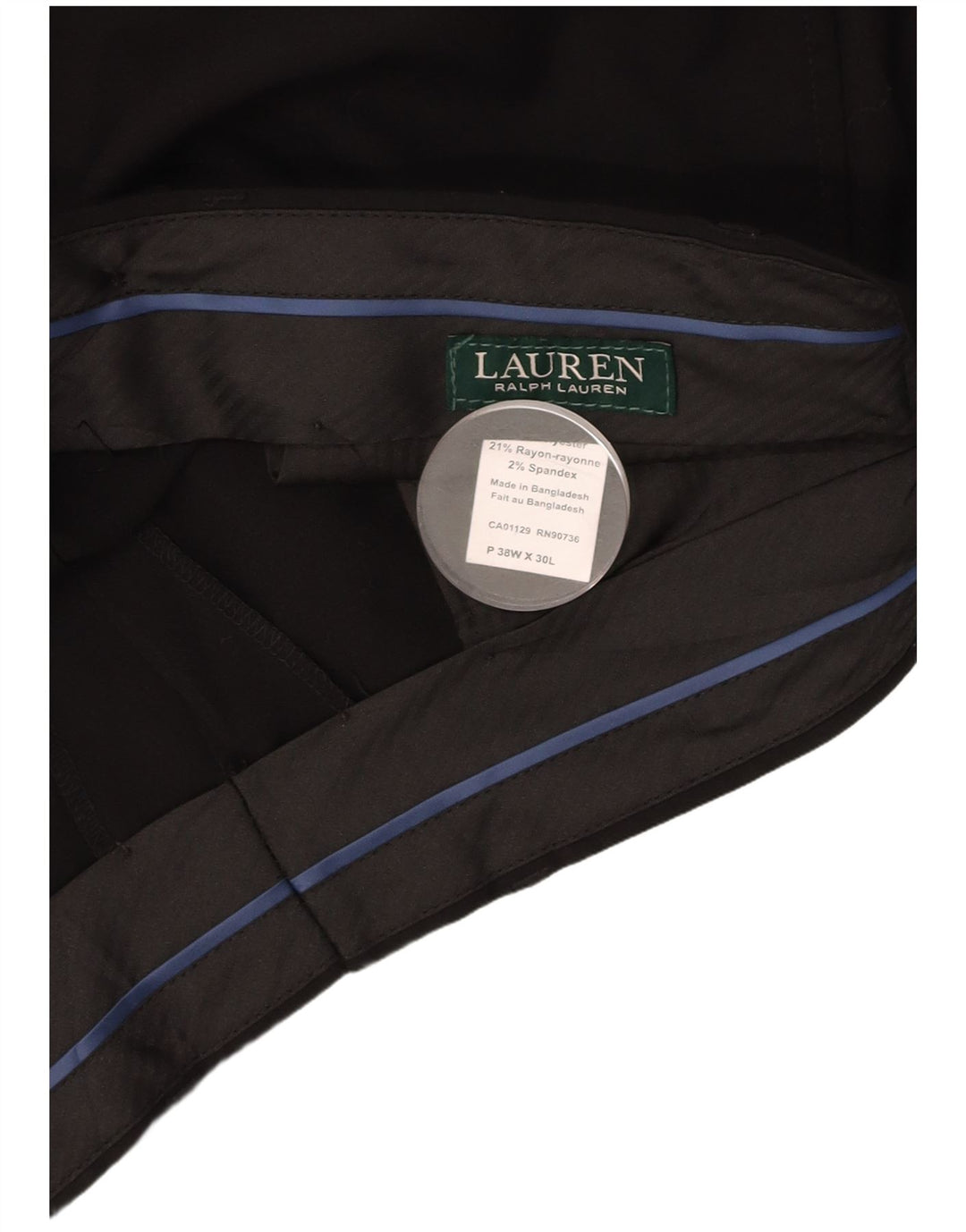 Мужские прямые брюки RALPH LAUREN W38 L30, черный полиэстер