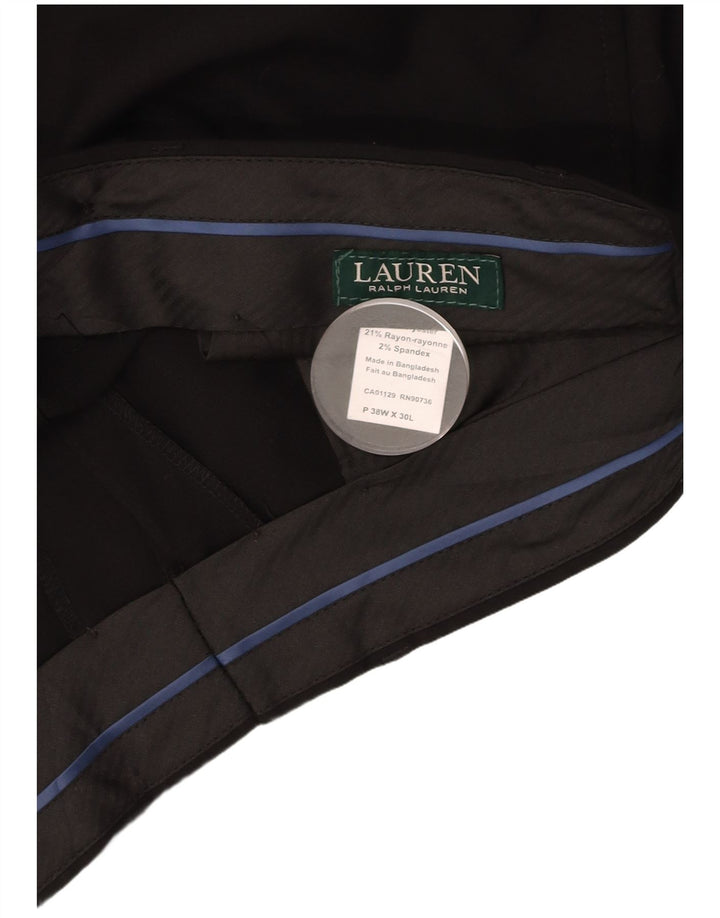 Мужские прямые брюки RALPH LAUREN W38 L30, черный полиэстер