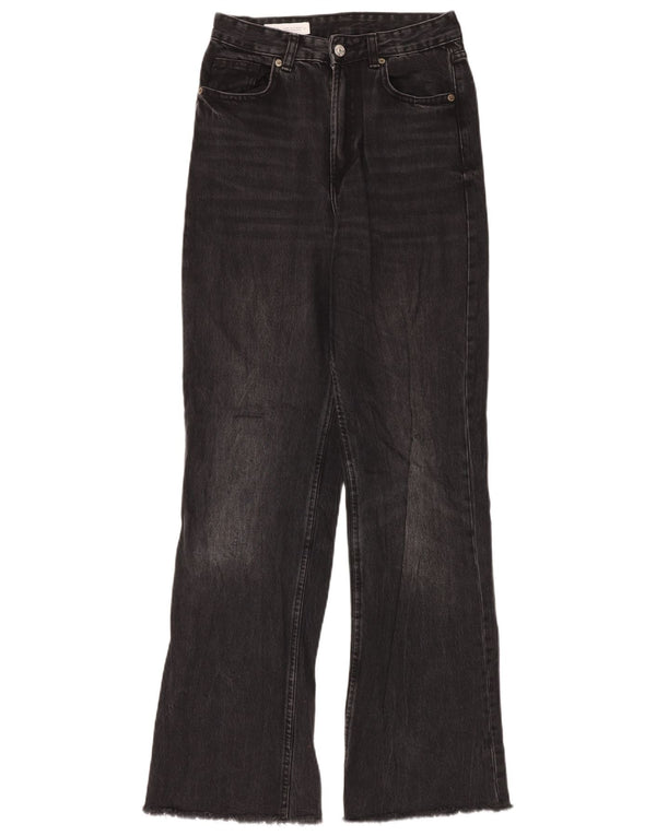 Женские широкие джинсы с высокой талией Zara EU 36 XS W26 L34, черный хлопок