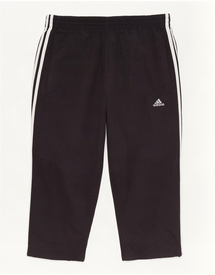 Женские спортивные брюки-капри Adidas UK 10, маленький черный полиэстер