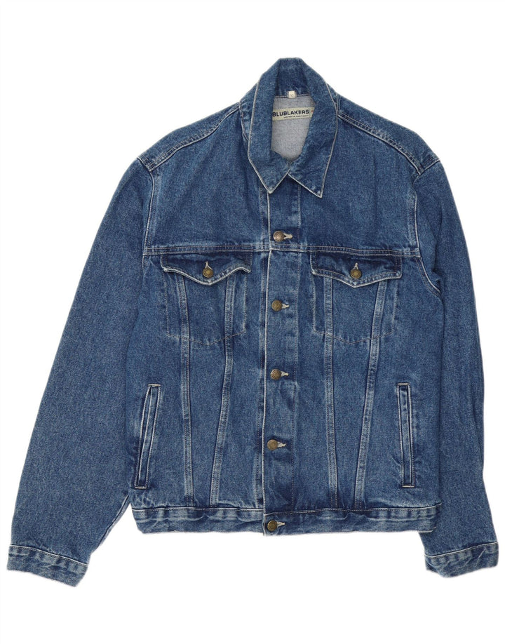 Винтажная мужская джинсовая куртка UK 42 XL, синяя