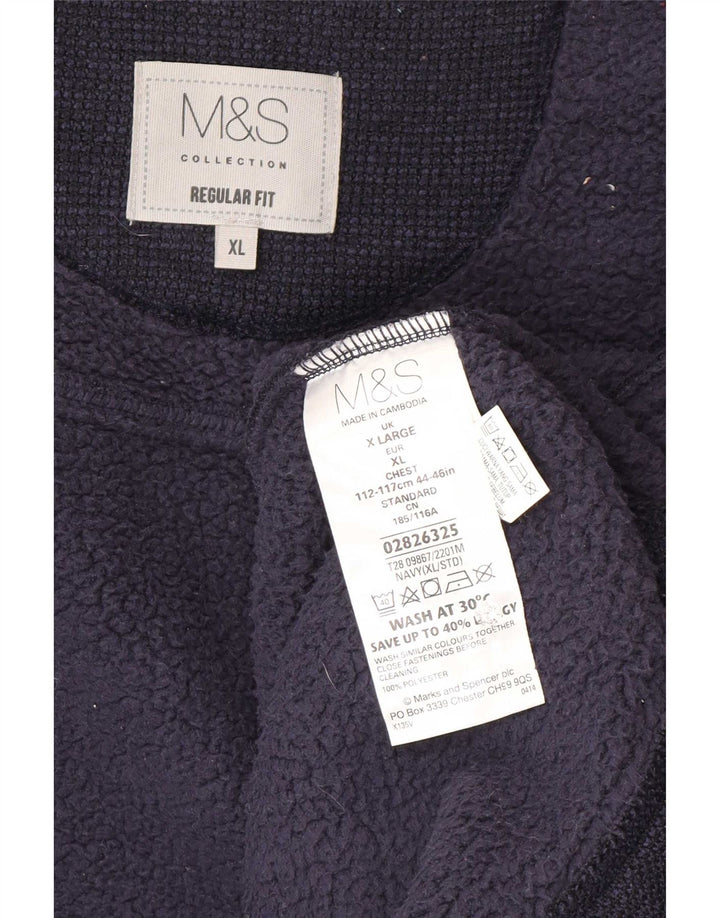 Мужская куртка-бомбер Marks & Spencer UK 42 XL, темно-синий полиэстер
