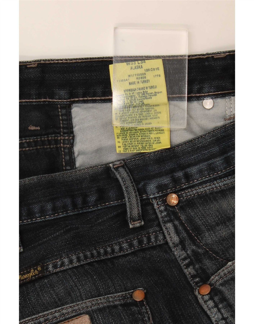 Мужские джинсы Wrangler Alaska Bootcut W33 L31 темно-синие, хлопок