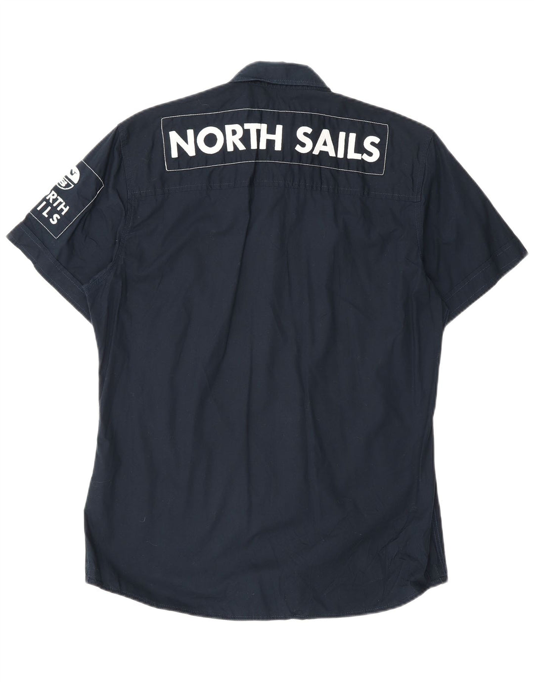 Мужская рубашка с коротким рукавом North Sails с коротким рукавом, темно-синяя, хлопковая