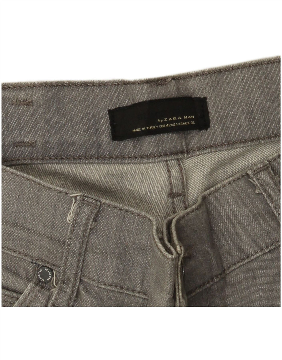 Мужские прямые джинсы Zara EU 42, большие W32 L32, серые