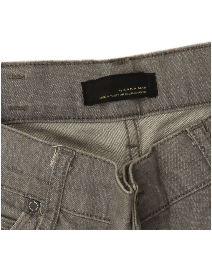 Мужские прямые джинсы Zara EU 42, большие W32 L32, серые