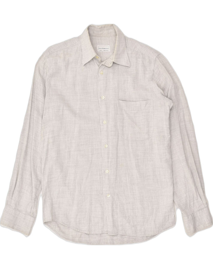 ROCCOBAROCCO Mens Shirt Size 15 38 Medium Grey Cotton | Vintage Roccobarocco | Thrift | Second-Hand Roccobarocco | Used Clothing | Messina Hembry 