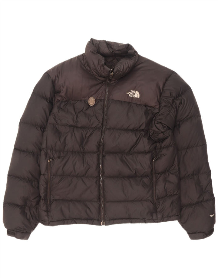 Мужская стеганая куртка The North Face UK 38, средний черный нейлон с цветными блоками