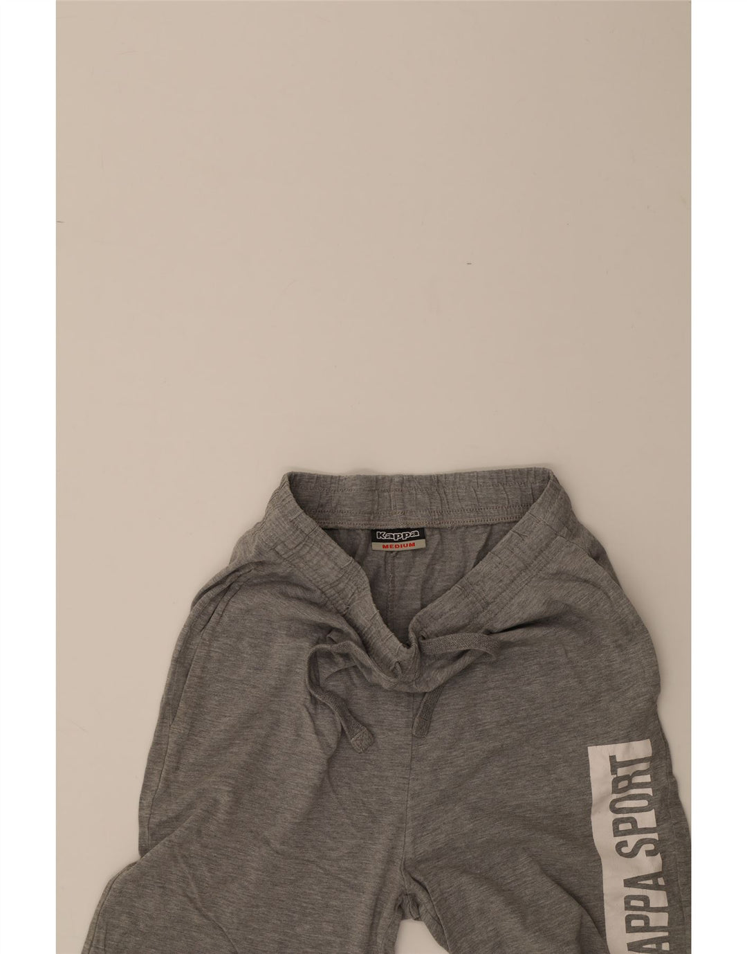 KAPPA Mens Graphic Sport Shorts Medium  Grey Cotton Vintage Kappa and Second-Hand Kappa from Messina Hembry 