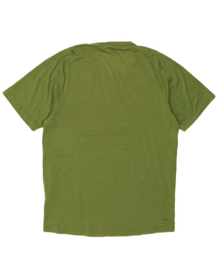 Adidas Мужская футболка Climalite Top Small Green Cotton