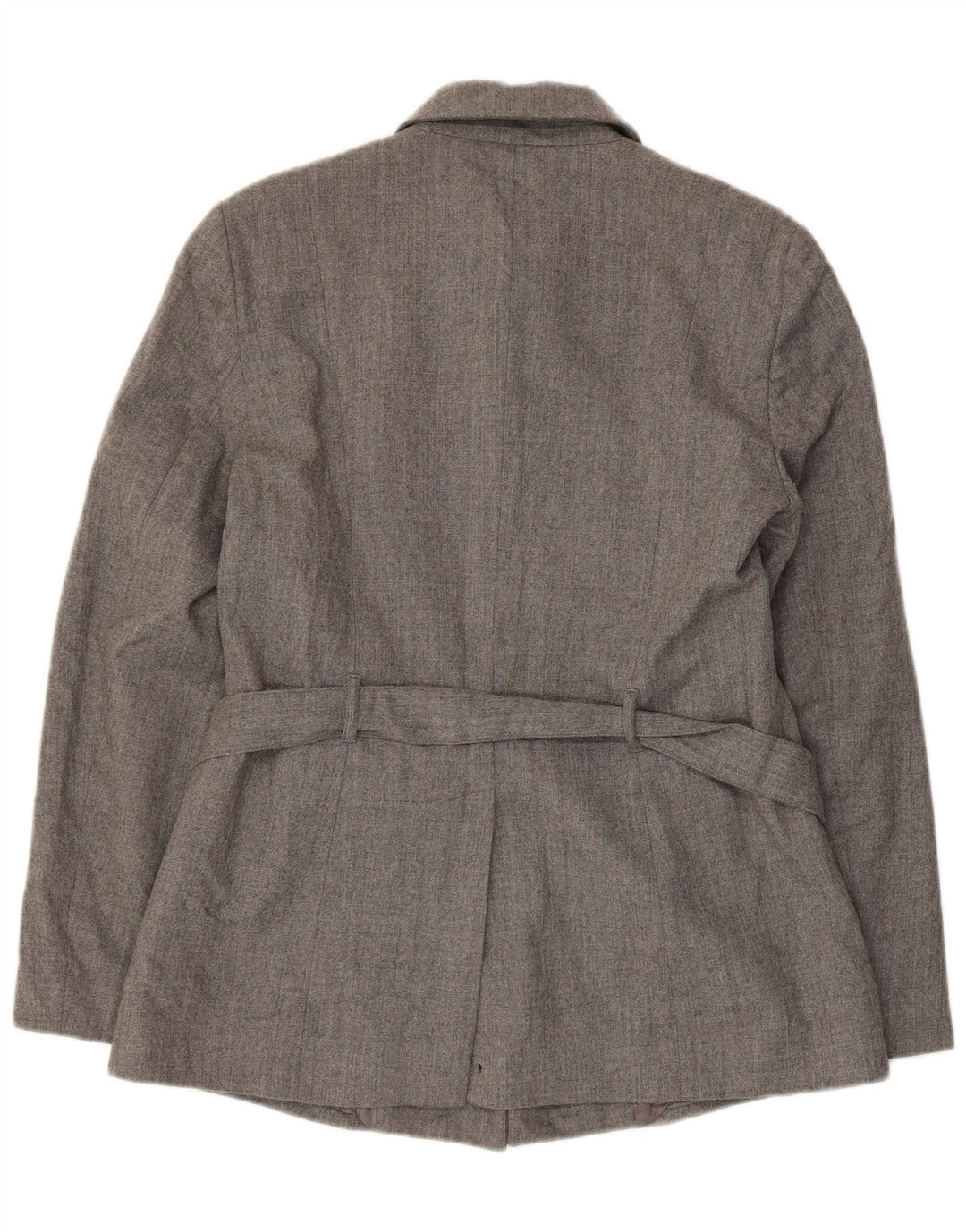 Женский пиджак на 5 пуговицах Benetton IT 44, средний серый из натуральной шерсти