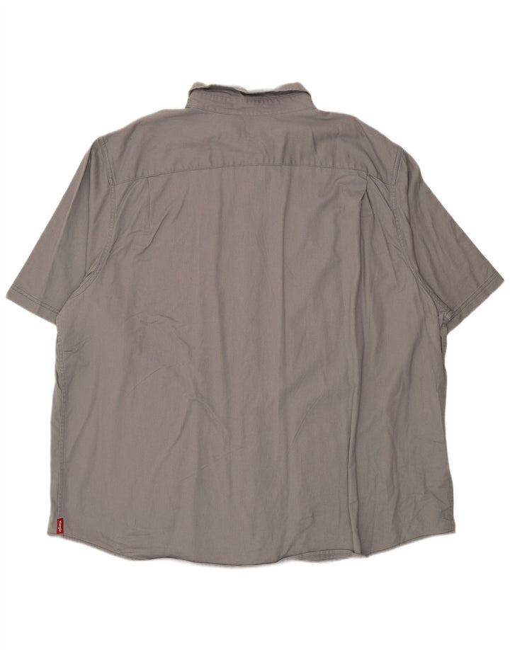 Мужская рубашка с коротким рукавом Wrangler 3XL, серая, хлопок