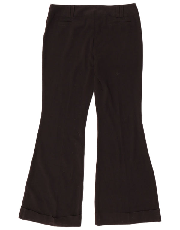 Topshop Женские повседневные брюки-клеш UK 12 Medium W32 L33 Черный полиэстер
