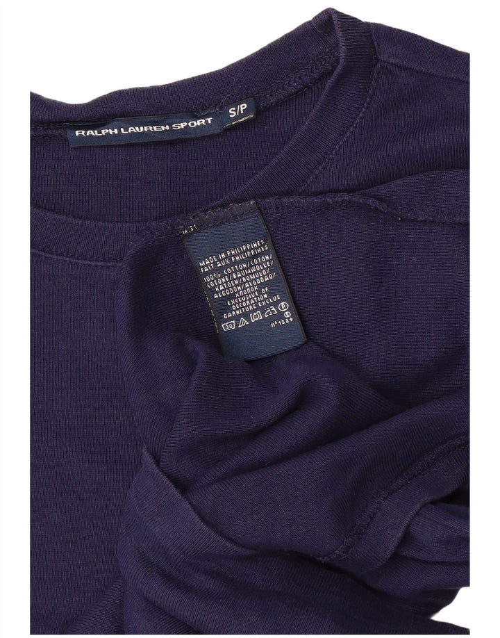 Женский топ с длинным рукавом RALPH LAUREN, Великобритания, 10 маленьких размеров, темно-синий, хлопок