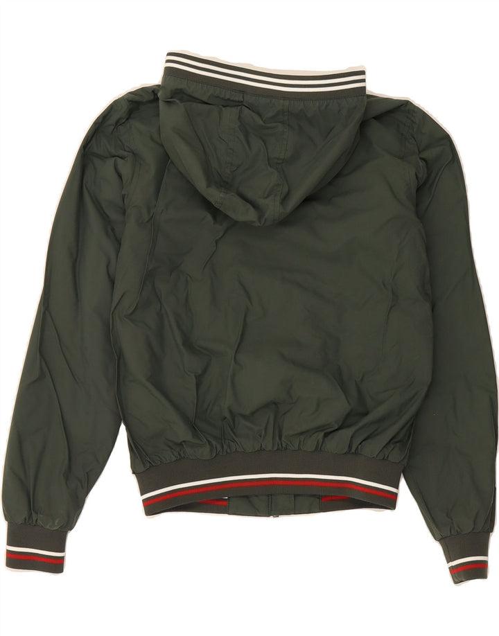 NORTH SAILS Boys Hooded Bomber Jacket 13-14 Years Green Polyamide Vintage North Sails and Second-Hand North Sails from Messina Hembry 
