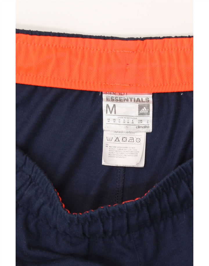 Мужские спортивные шорты Adidas Climalite среднего размера, темно-синие, полиэстер