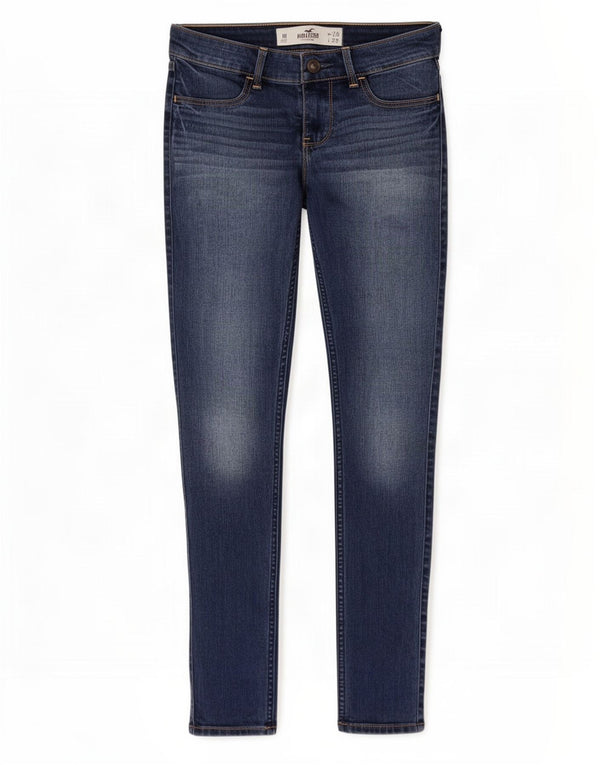 Женские джинсы скинни Hollister US 1 XS W25 L29 Темно-синий хлопок
