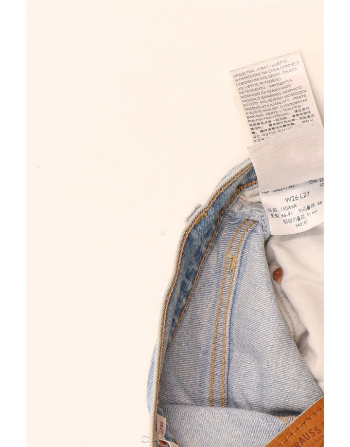 Женские прямые джинсы Levi's Ribcage W26 L27, синий хлопок
