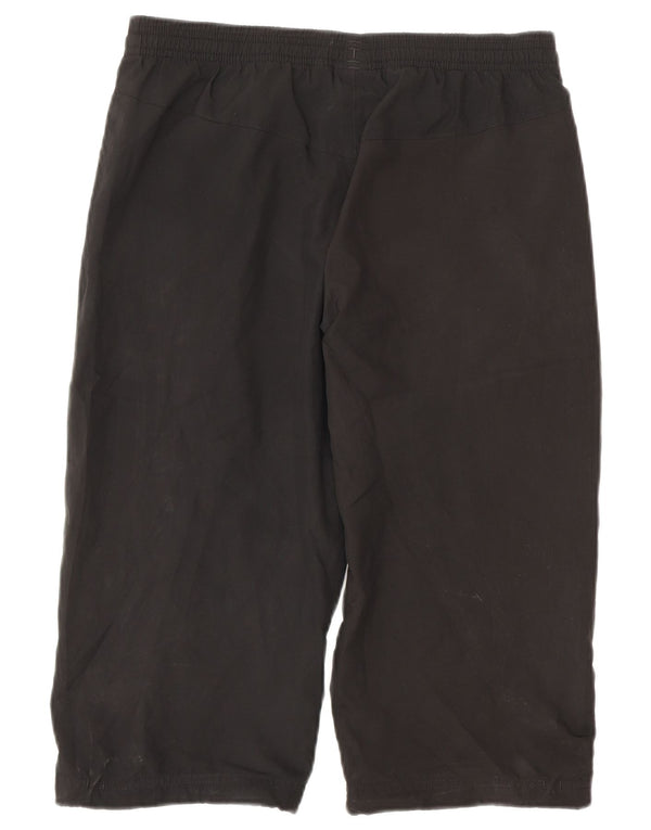 Спортивные шорты-бермуды PUMA для мальчиков с рисунком, 13–14 лет, черный полиэстер