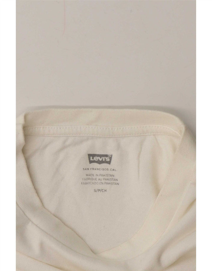 Мужская футболка с рисунком Levi's, маленький белый цвет