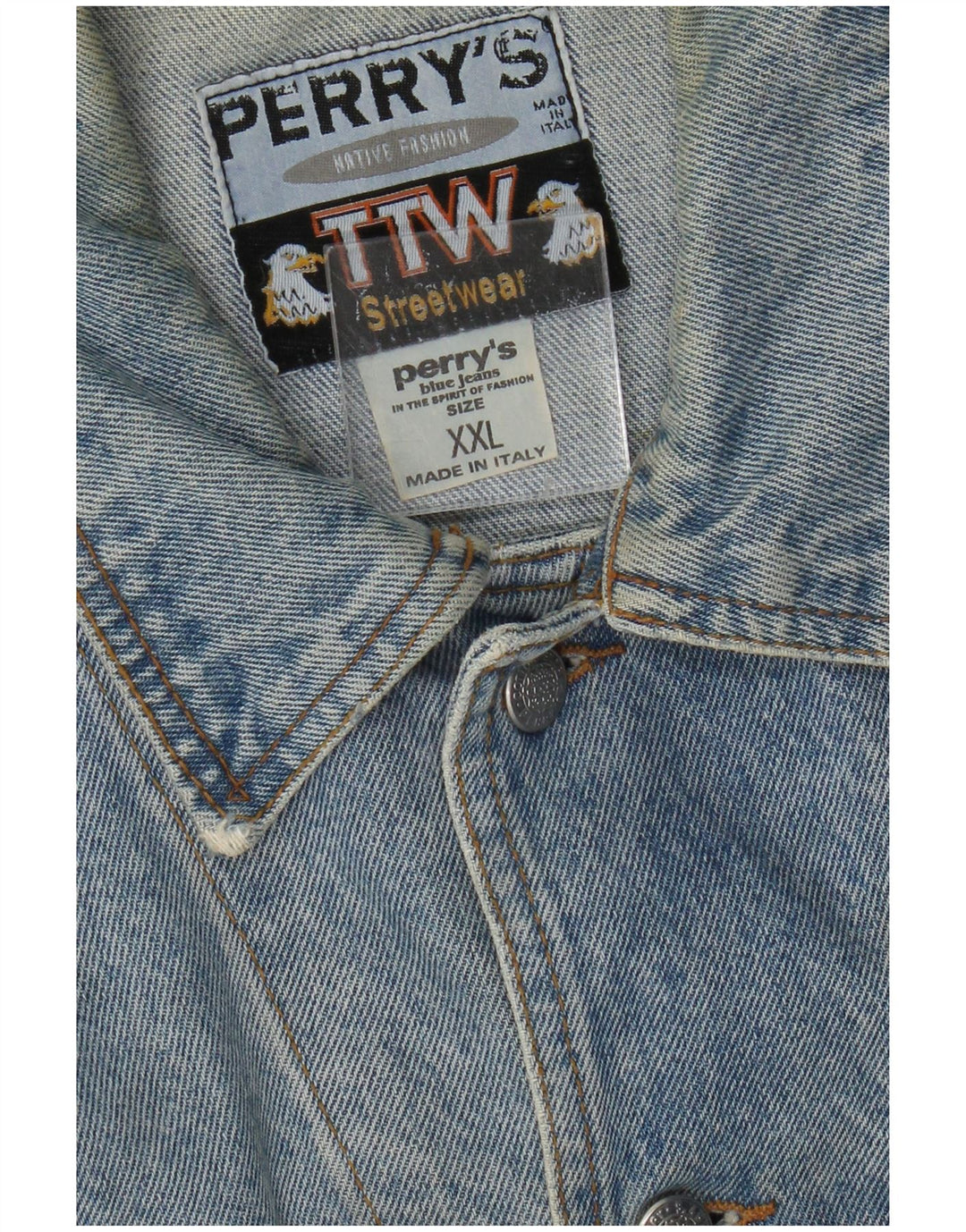 Мужская джинсовая куртка Perry's UK 44 2XL, синяя, хлопок