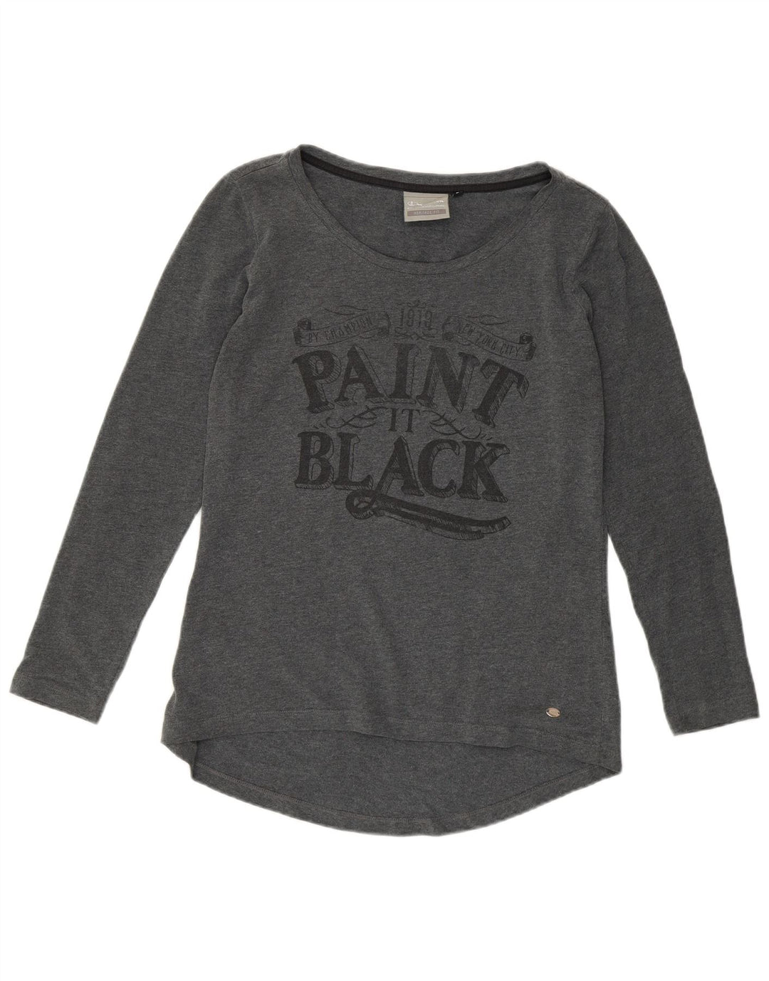 Женская футболка с рисунком CHAMPION Heritage Fit, топ UK 14, большой серый цвет