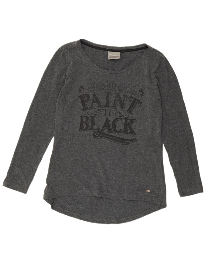 Женская футболка с рисунком CHAMPION Heritage Fit, топ UK 14, большой серый цвет