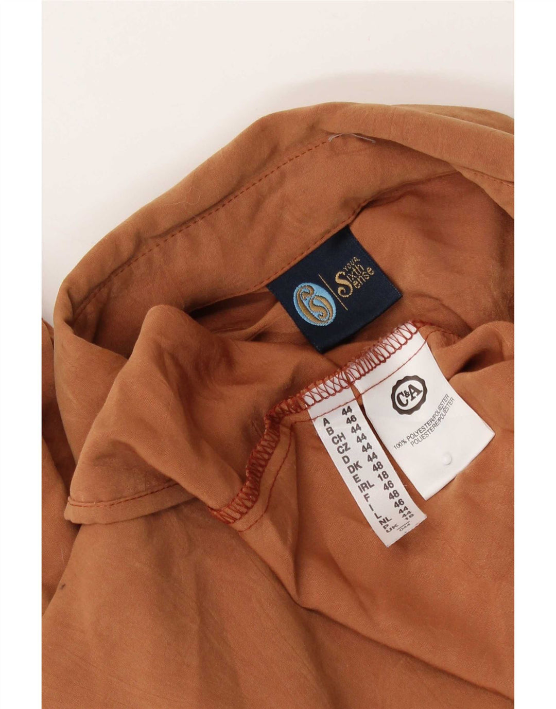 Женская рубашка C&A YOUR SIXTH SENSE UK 18 XL, коричневый полиэстер