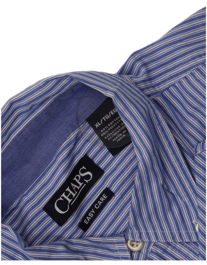 Мужская рубашка Chaps Easy Care XL из хлопка в синюю полоску