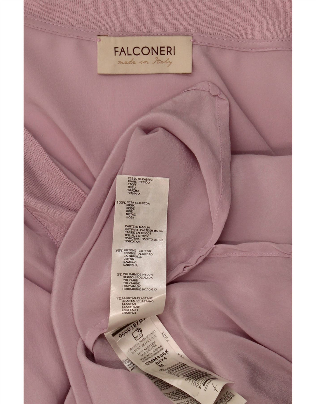 FALCONERI Женская Блузка Топ UK 14 Средний Розовый Шелк