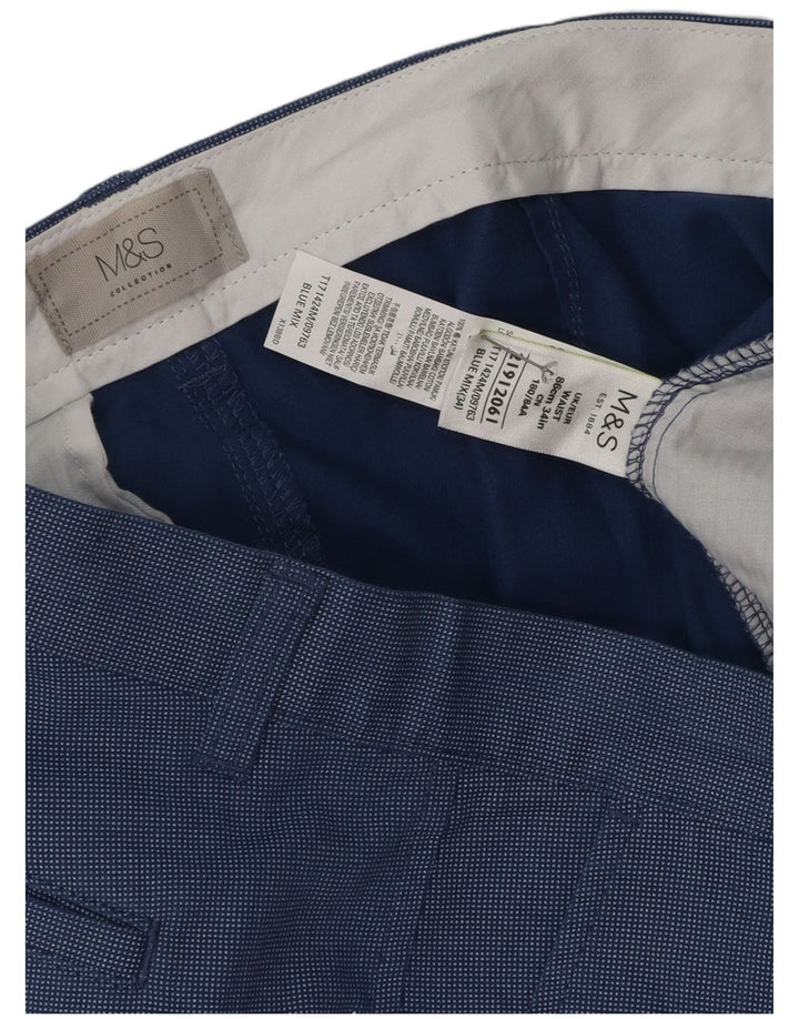 Мужские шорты чинос Marks & Spencer W34, большие синие, хлопок