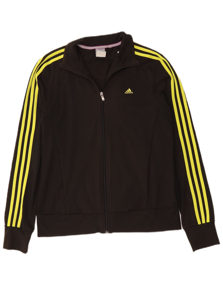 Женская спортивная куртка Adidas UK 12/14, средний черный полиэстер