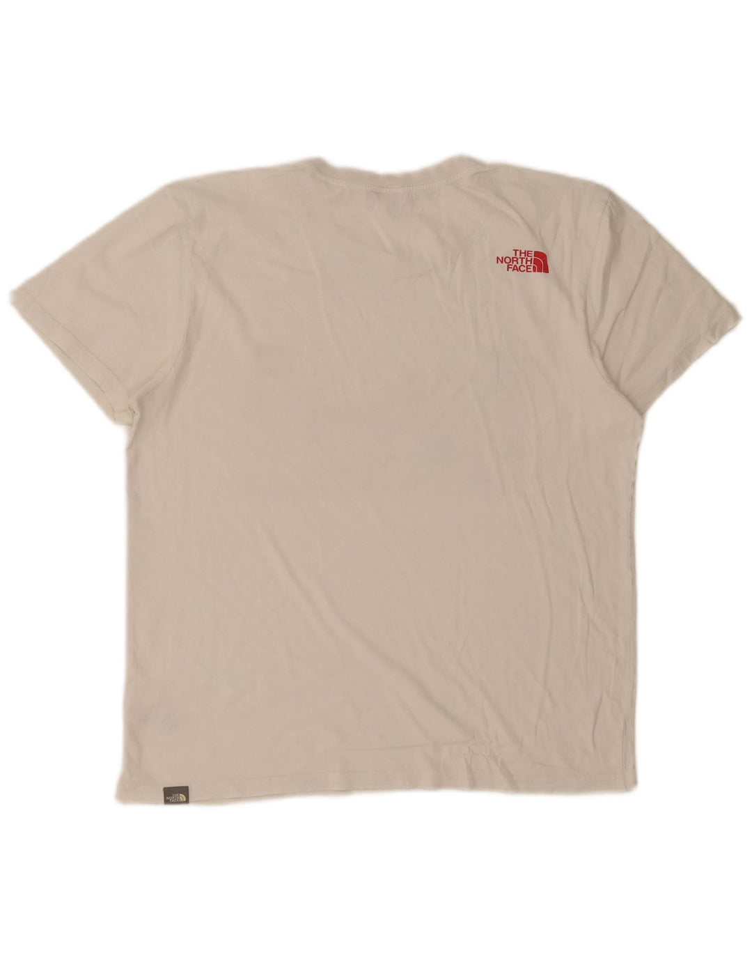 Мужская футболка с рисунком The North Face, хлопковый топ среднего размера, белый