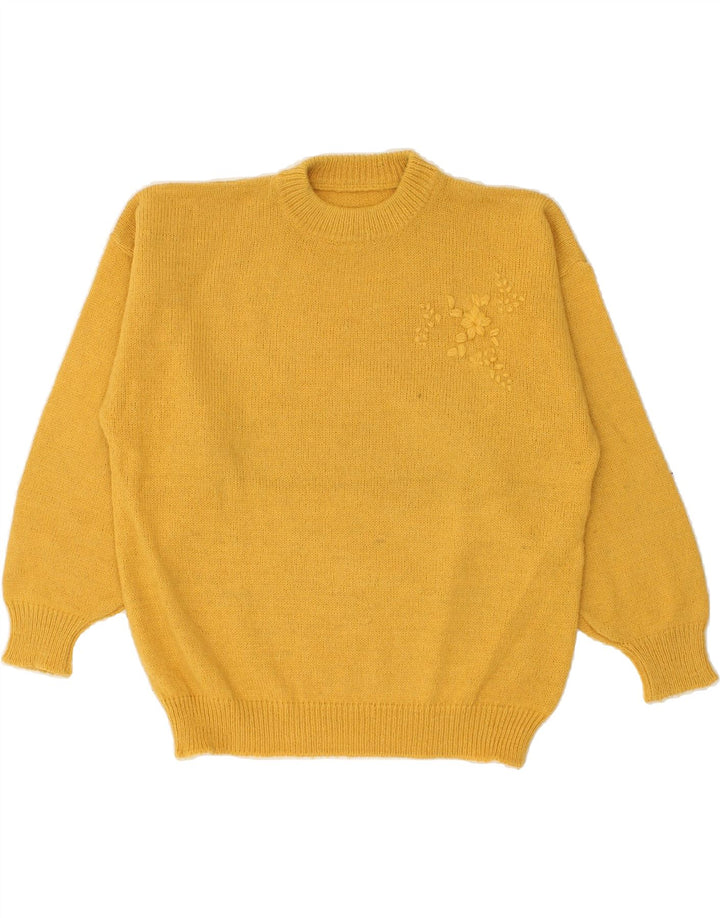 VINTAGE Womens Turtle Neck Jumper Sweater UK 16 Large Yellow Vintage Vintage and Second-Hand Vintage from Messina Hembry 