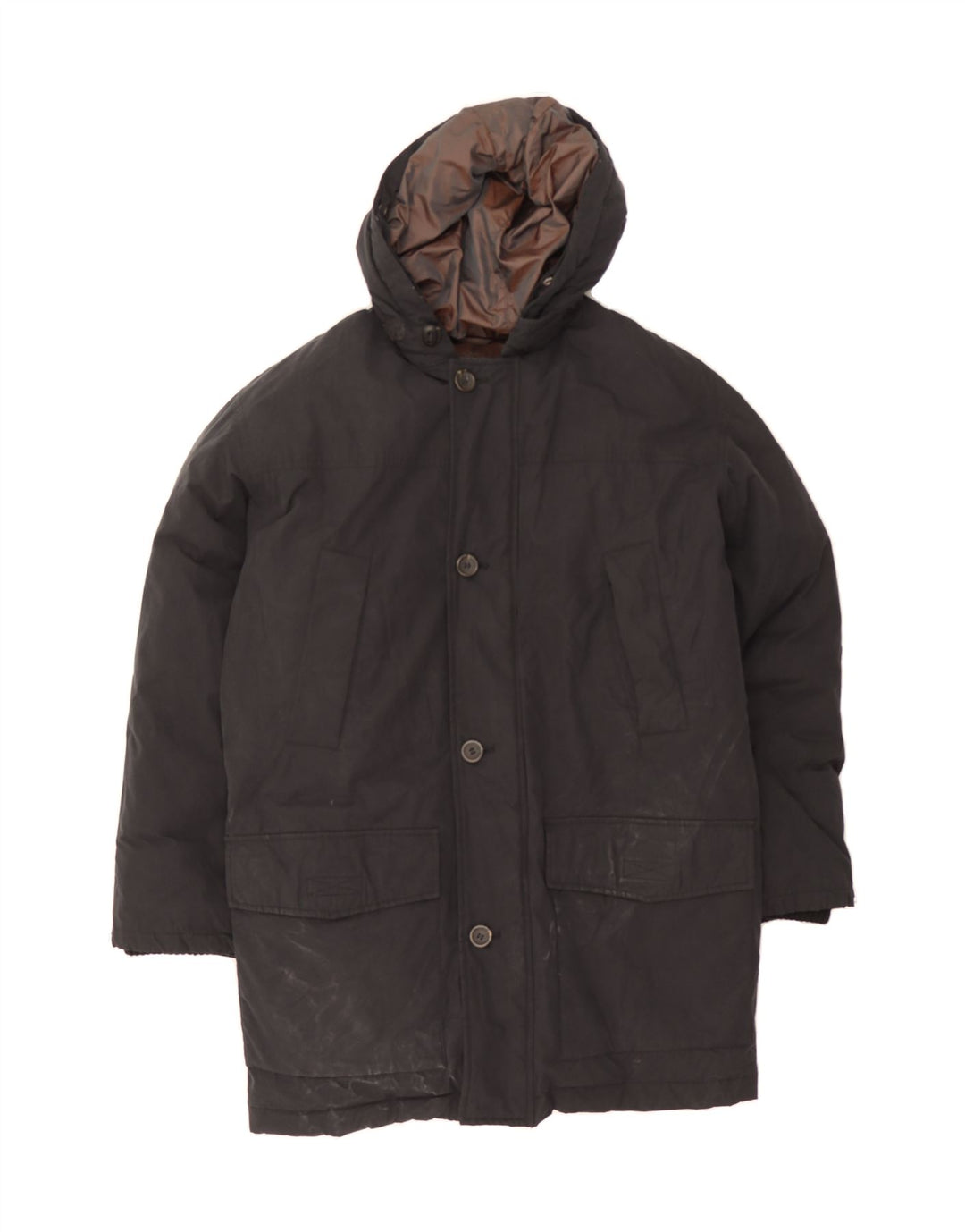 MARLBORO CLASSICS Mens Hooded Padded Coat UK 36 Small Black Polyester Vintage Marlboro Classics and Second-Hand Marlboro Classics from Messina Hembry 