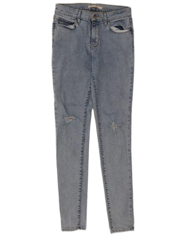 Женские рваные джинсы суперскинни Levi's 710 W29 L32 синие, хлопок