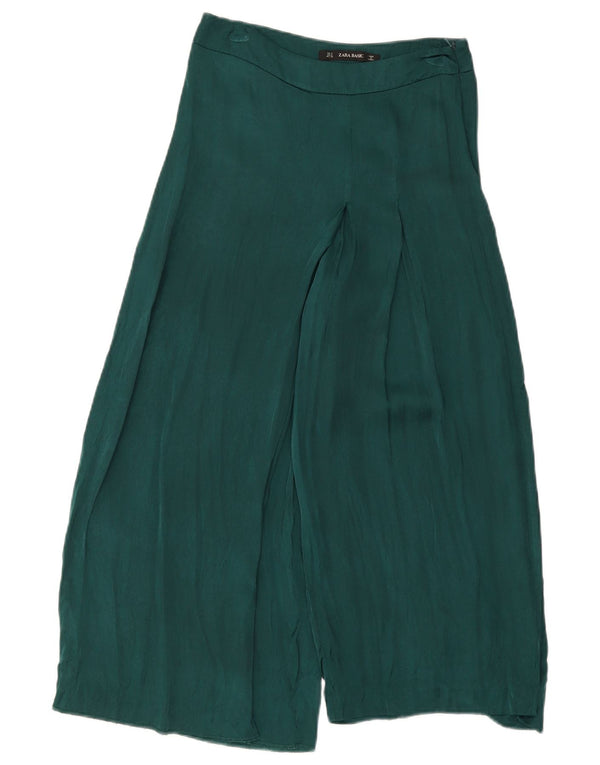 Женские повседневные широкие брюки Zara, маленькие W26 L26, зеленые