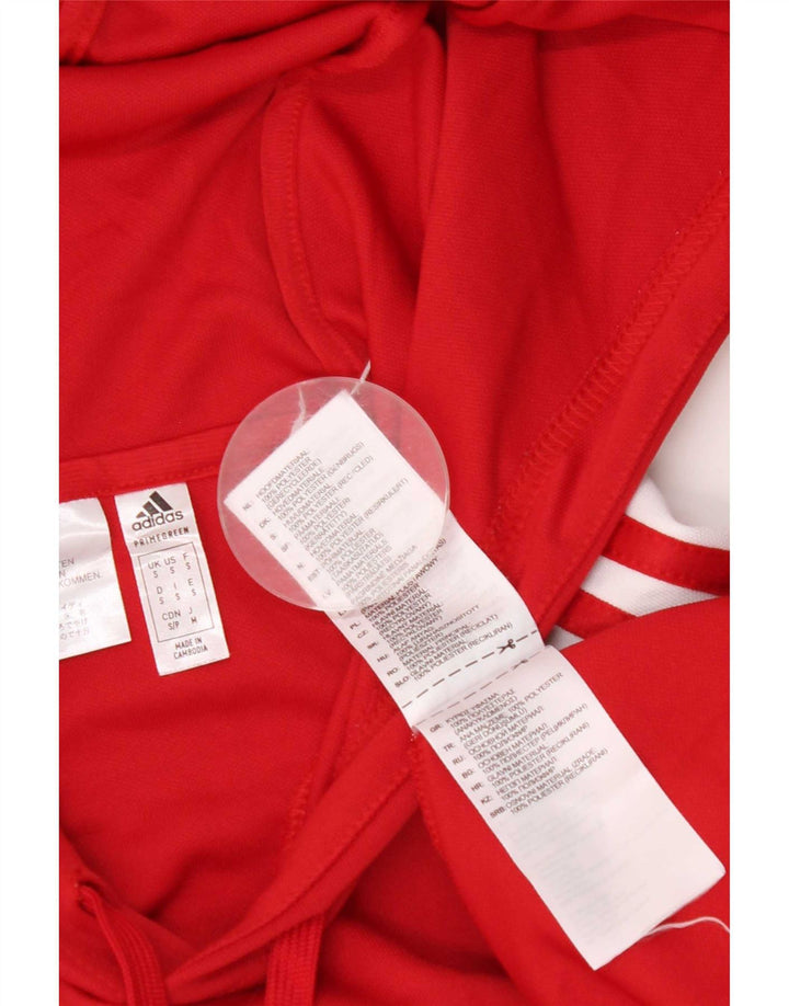 Мужской джемпер с капюшоном Adidas Aeroready, маленький красный, полиэстер с цветными блоками