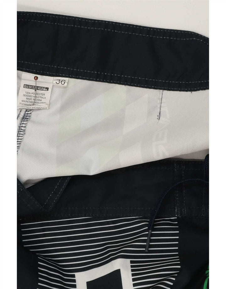 Мужские шорты для плавания Quiksilver с рисунком, большие, разноцветные, с геометрическим рисунком