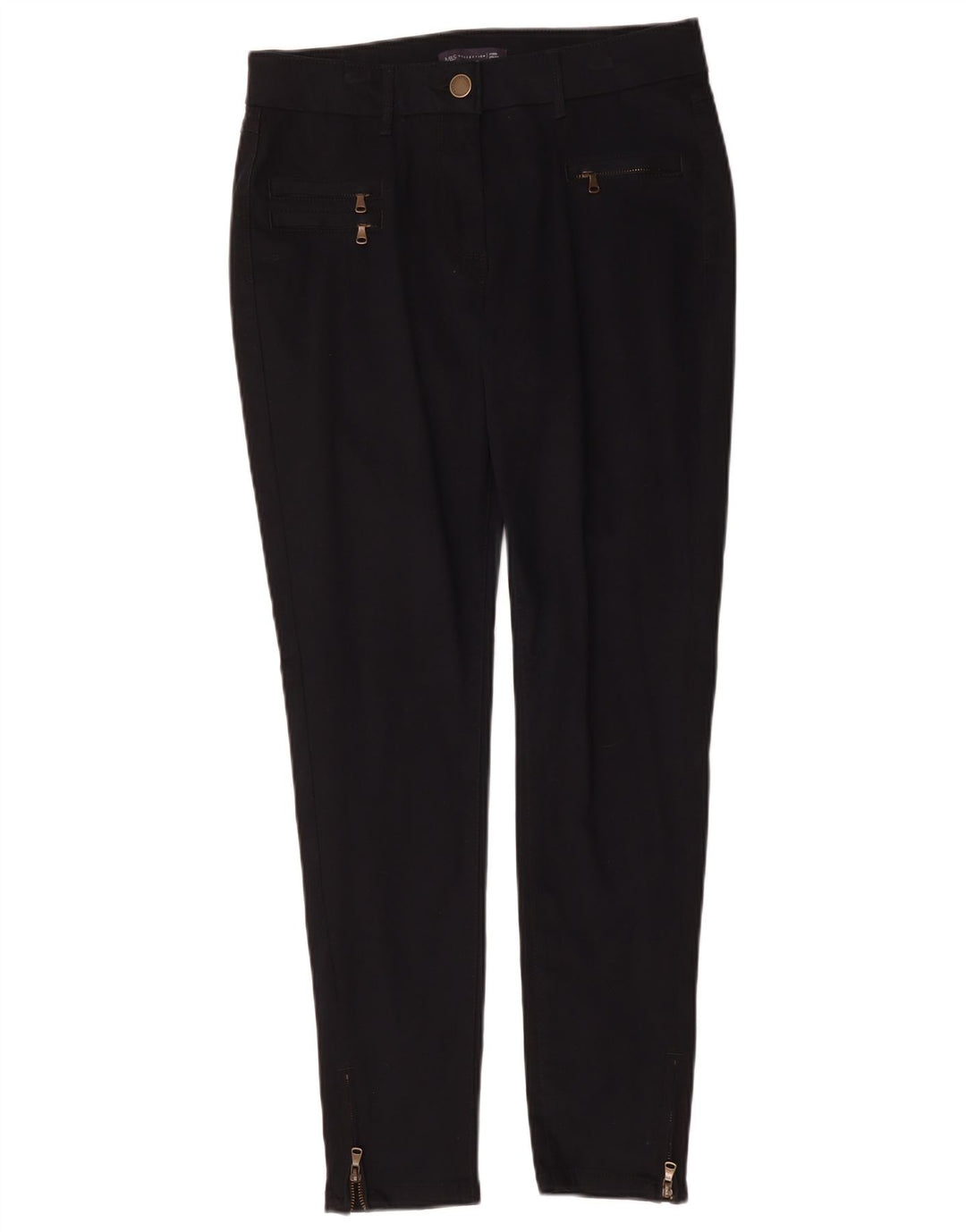 Женские узкие брюки карго Marks & Spencer UK 12 Medium W30 L29 Темно-синие