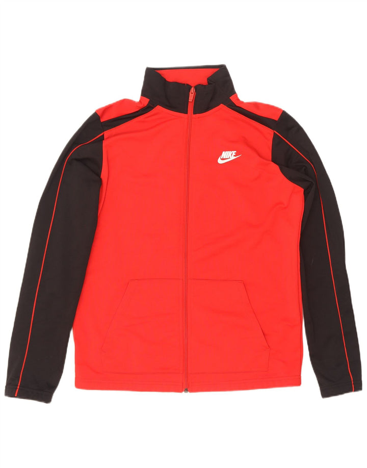 Спортивный костюм Nike для мальчиков, верхняя куртка 13–14 лет, XL, красный полиэстер с цветными блоками